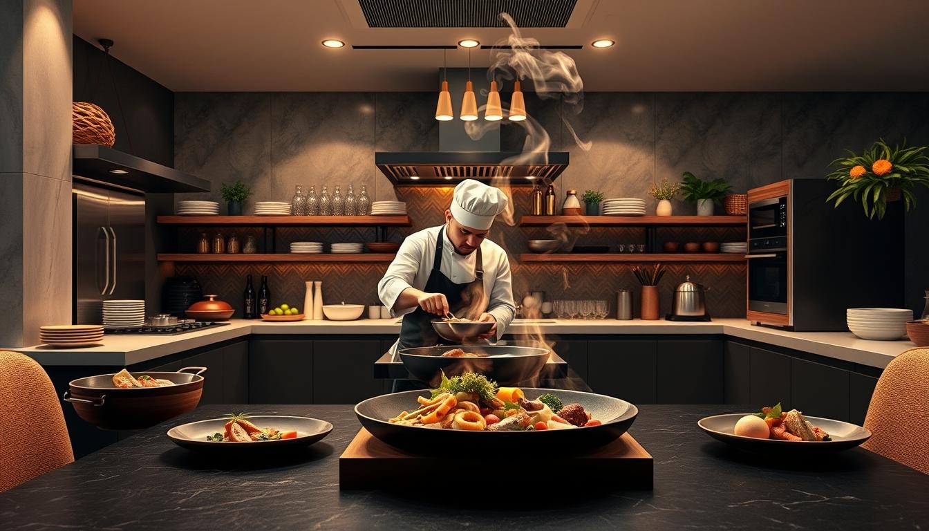 Measured baking ingredients prepared on a counter