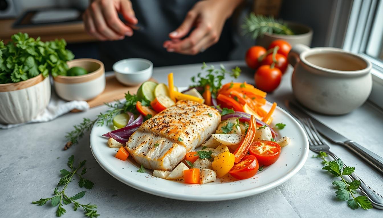 Seasonal meal prepared in a home kitchen